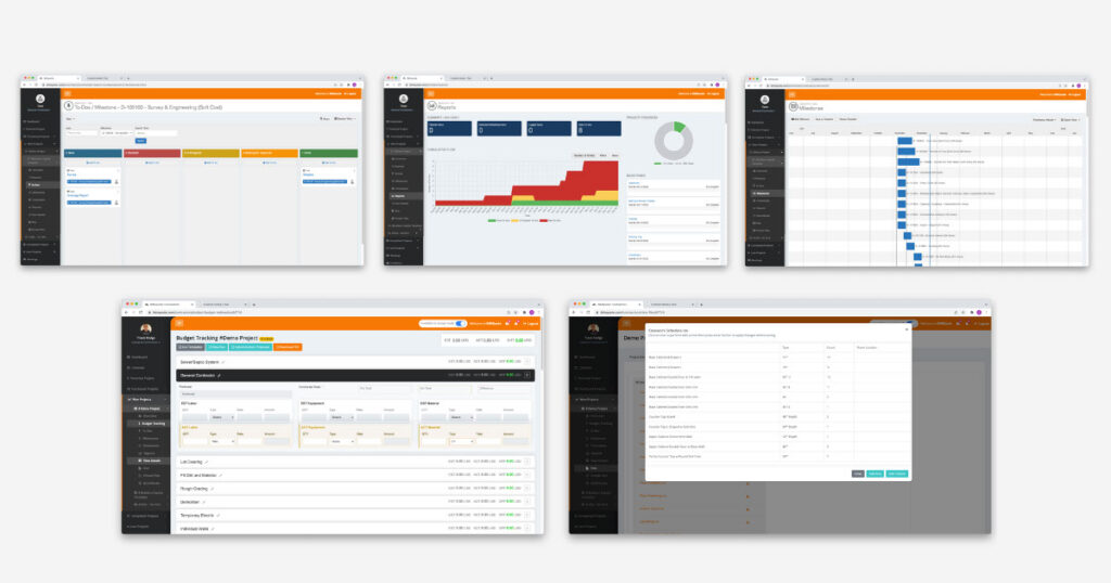 Software for construction projects tracking and staying on schedule